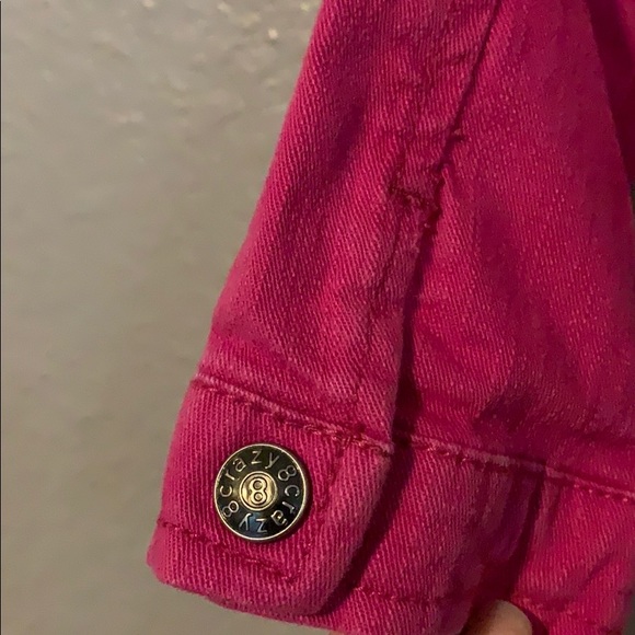 crazy 8 pink moto jacket. Size 4T - Picture 8 of 10